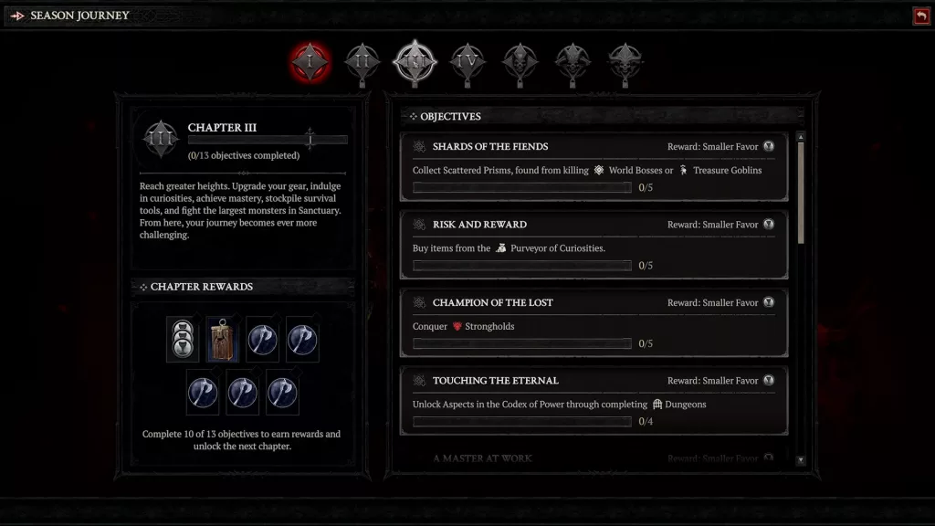 Все задания и награды для Diablo IV сезонного похода в "Сезоне чумы"