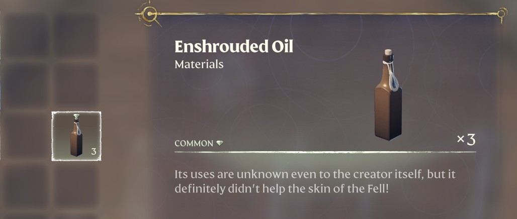 Enshrouded Как найти запелененное масло подробный гайд
